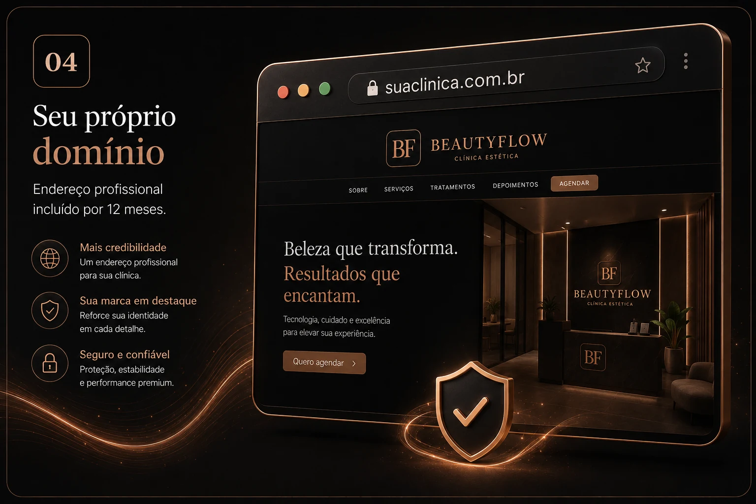Domínio próprio profissional incluído por 12 meses